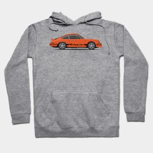 supercar 911 carrera rs turbo 1972 side orange Hoodie